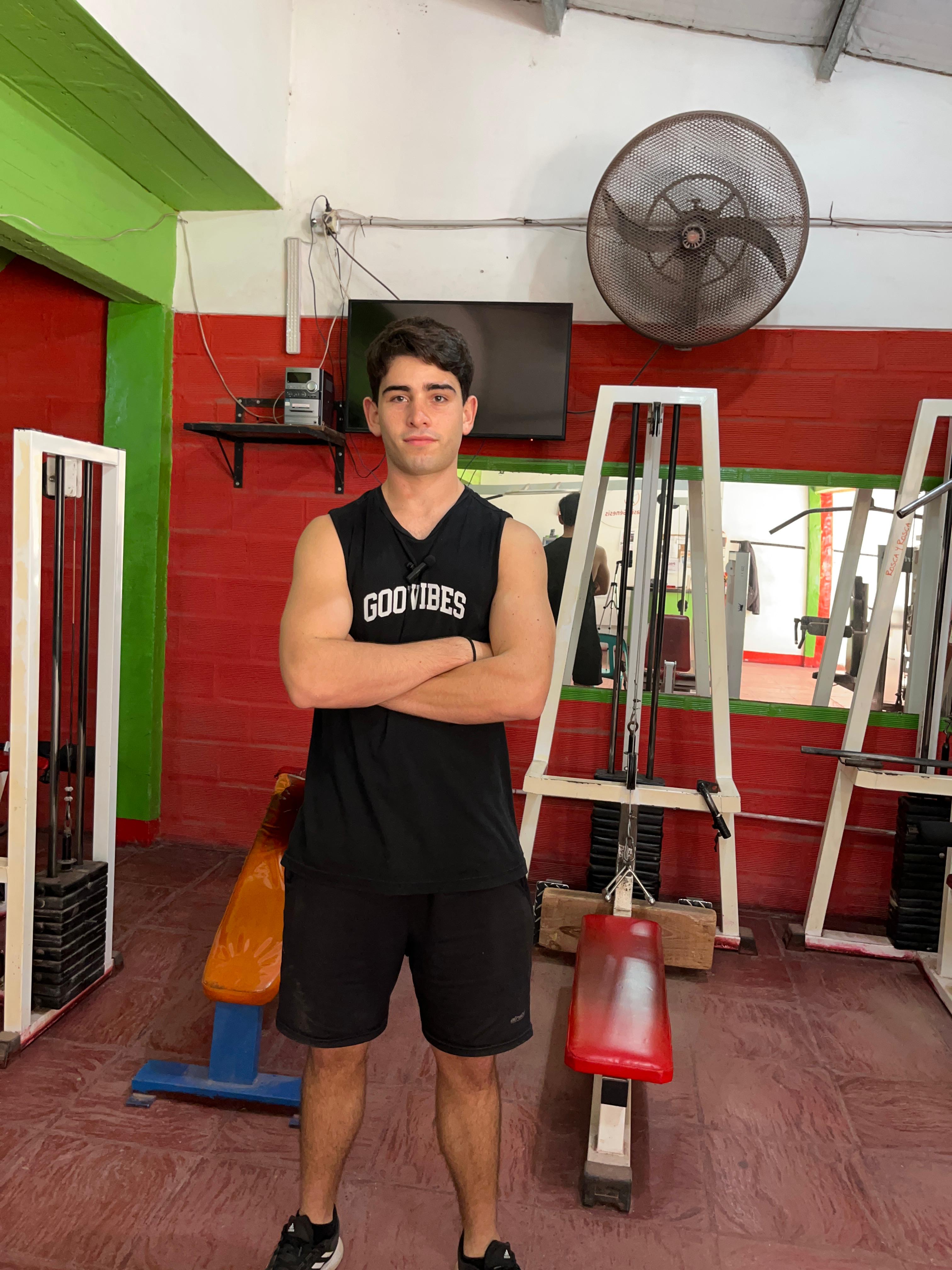 Joaco en el gimnasio